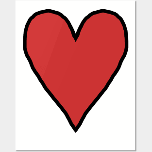 Red Heart Love for Valentines Day Graphic Posters and Art